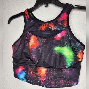 Old Navy Active Go Dry Galaxy Print Sports Bra Women Size Medium